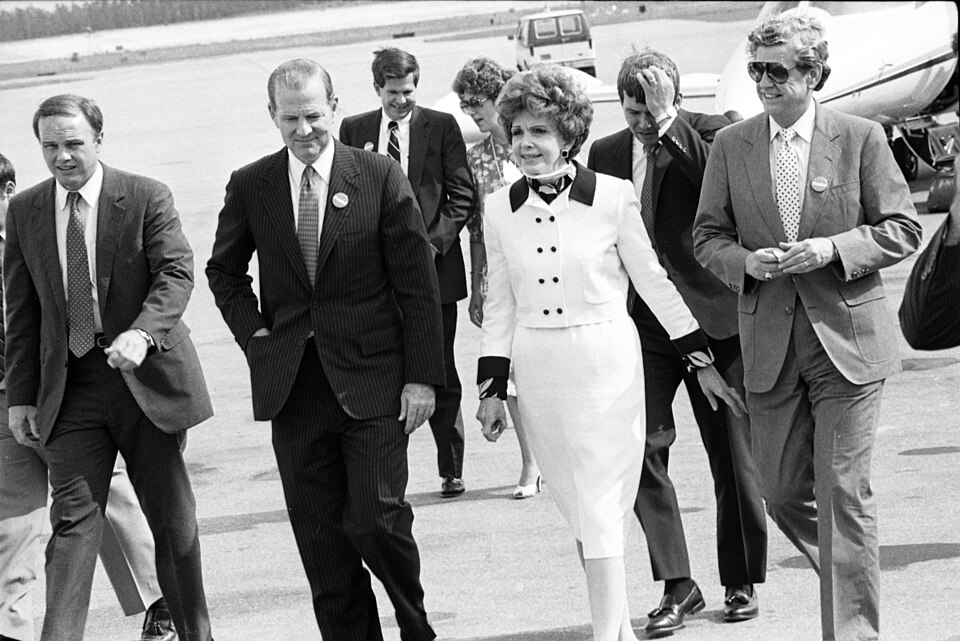 White House Chief — Senator Paula Hawkins with Jim Baker, 1981