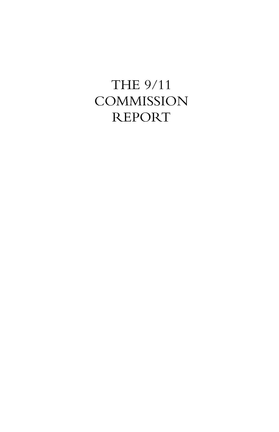 United Airlines Flight — The 9-11 Commission Report (Official Government Edition)