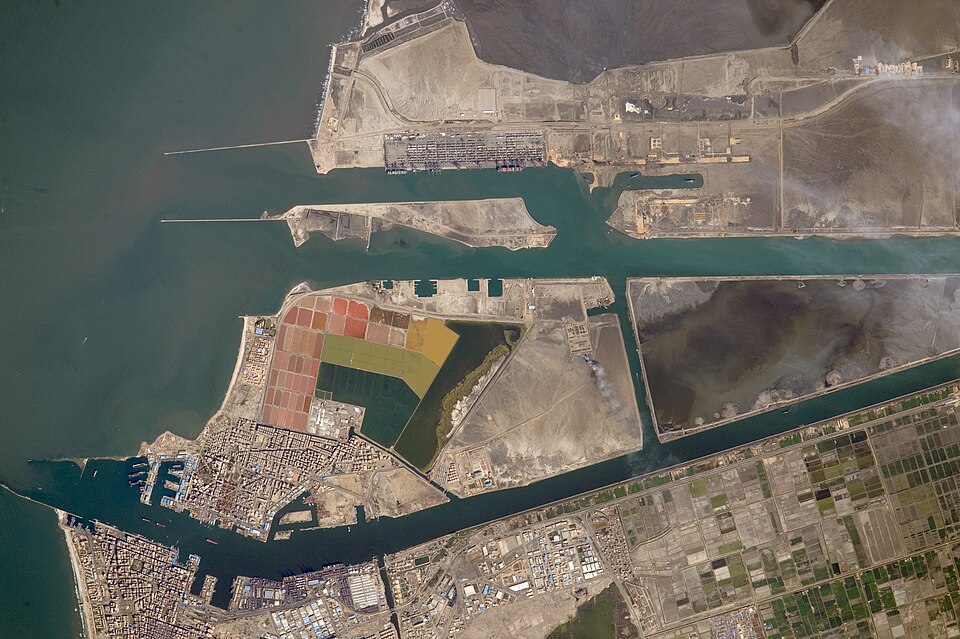 Red Sea Shipping — ISS-46 Suez Canal, Port Said, Egypt